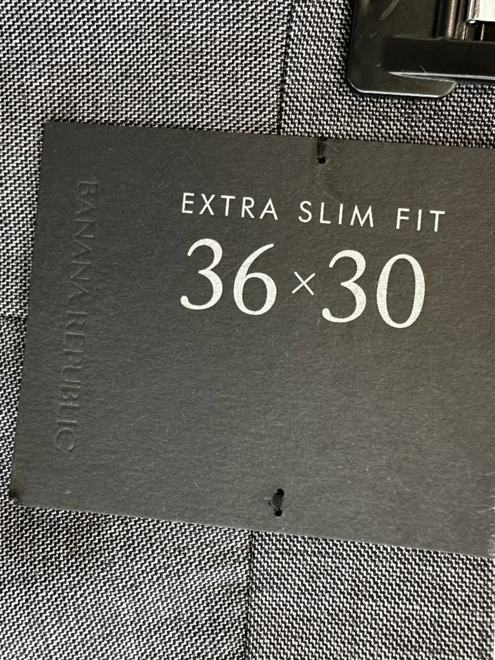 NWT Banana Republic Men’s Tessuto Premium Wool Dress Pants Charcoal Size 36x30